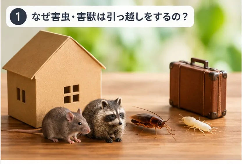 害虫・害獣にも「引っ越し」がある?住みついた場所を変える意外な理由